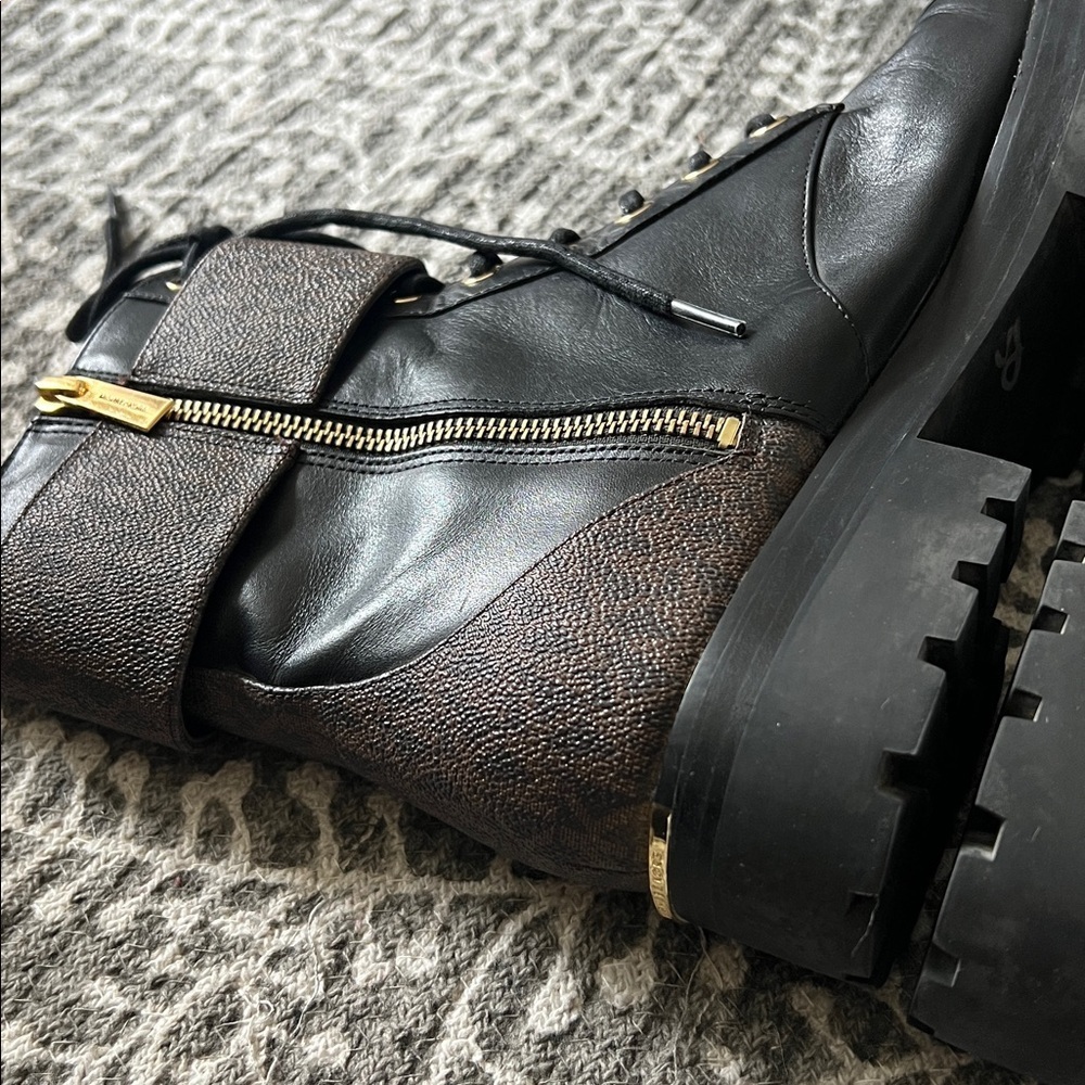 Michael kors Tatum logo leather kombat boots - Picture 10 of 12